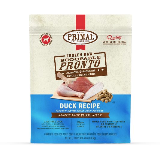 Frozen Raw Scoopable Pronto Dog Food - Duck Recipe