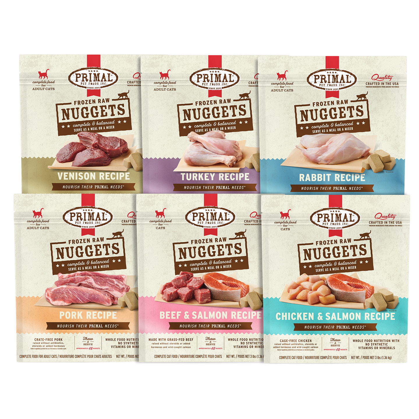 Frozen Raw Nuggets Cat Food