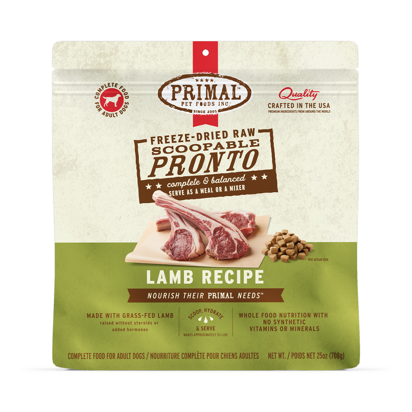 Freeze-Dried Raw Scoopable Pronto Dog Food - Lamb Recipe