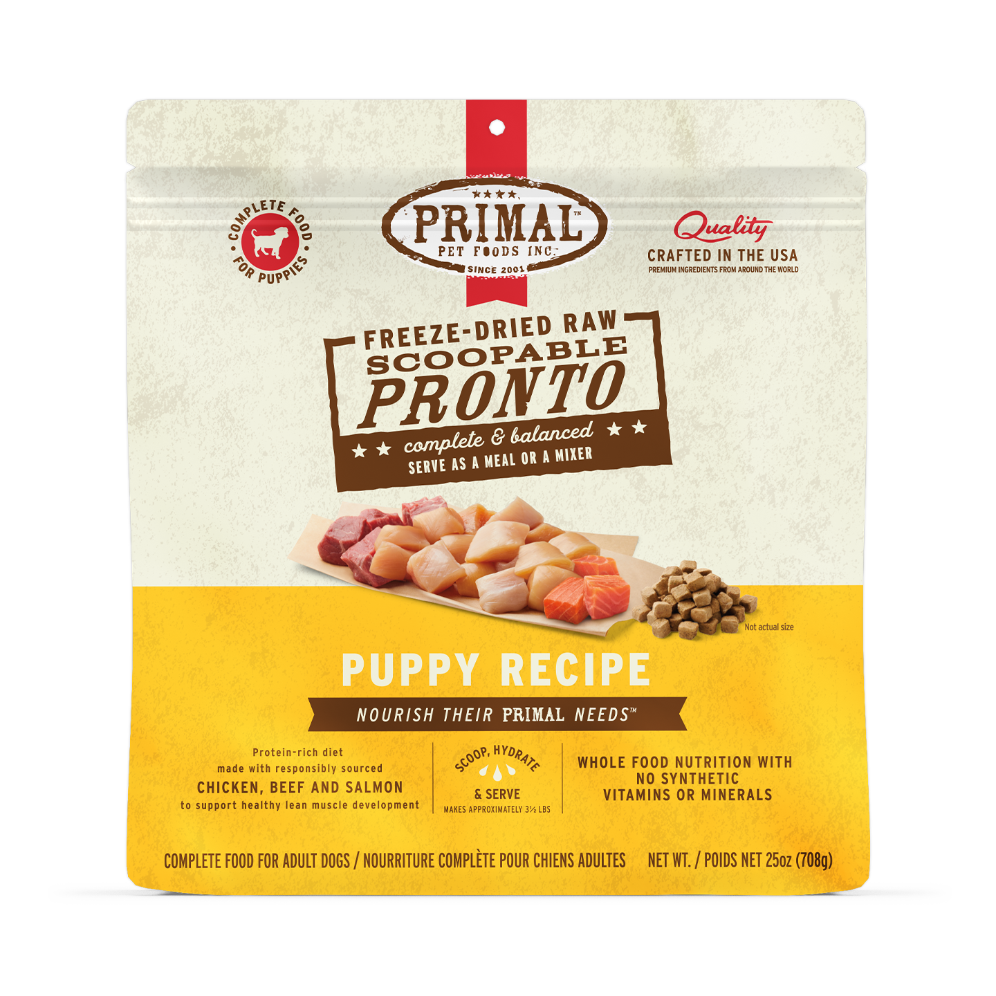 Freeze-Dried Raw Scoopable Pronto Dog Food - Puppy Recipe