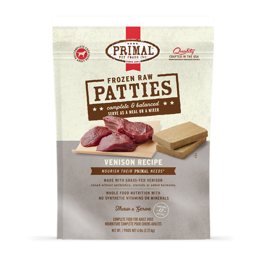 Frozen Raw Patties Dog Food - Venison Recipe