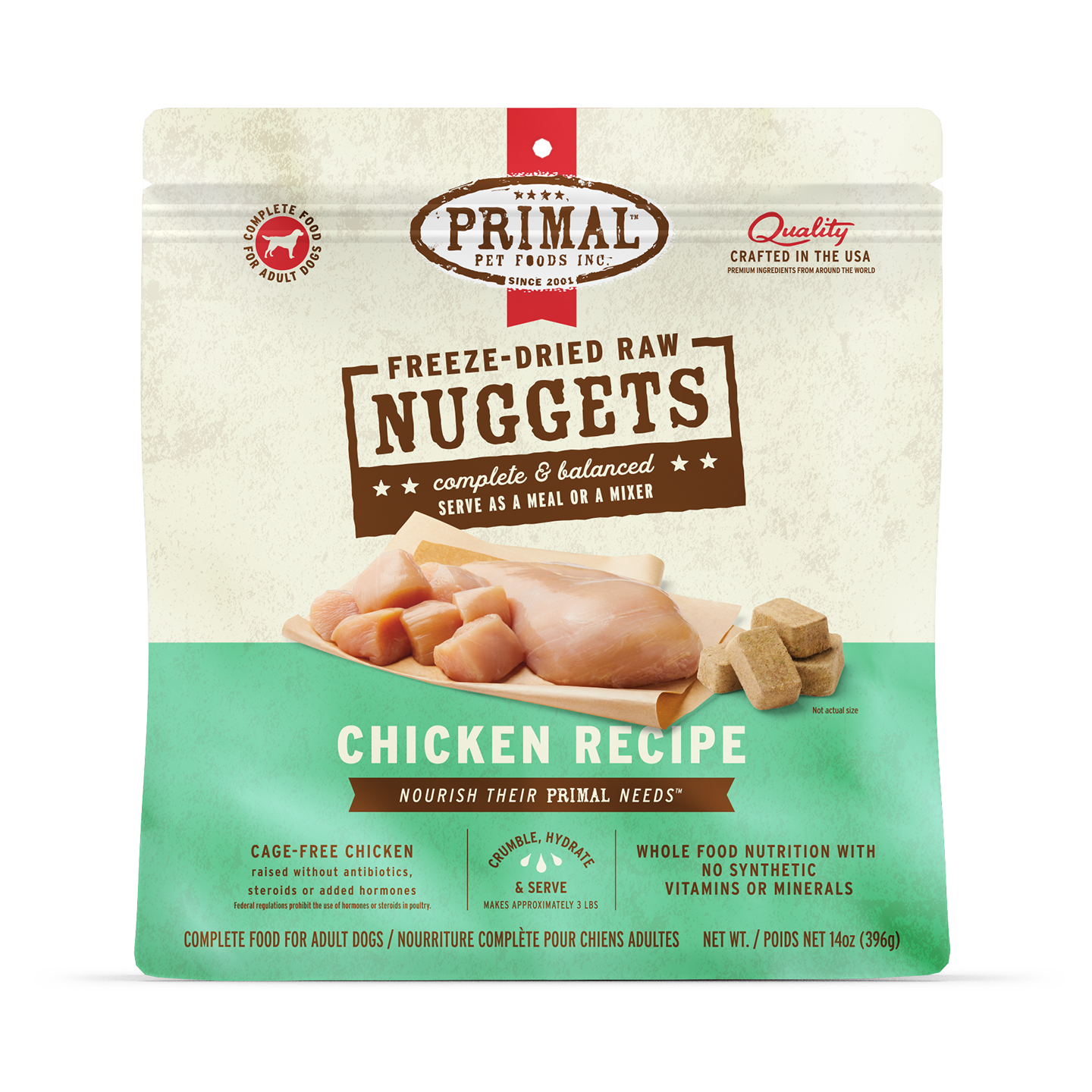 Freeze-Dried Raw Nuggets Dog Food - Chicken Recipe