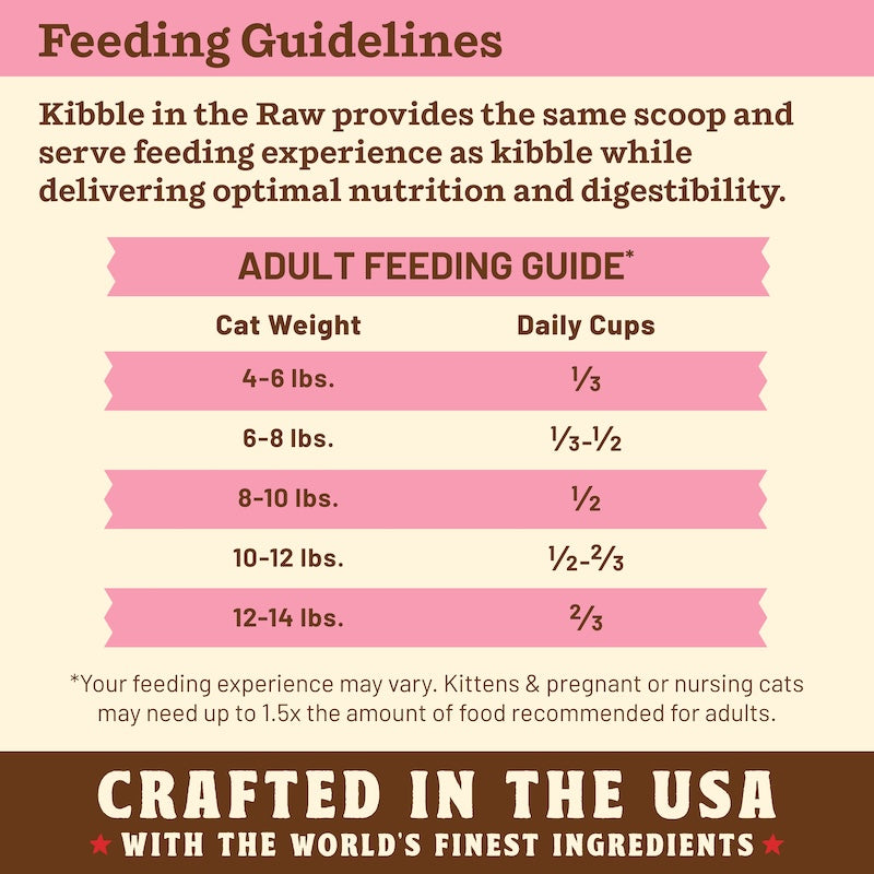 Kibble in the Raw Cat Food - Beef Recipe