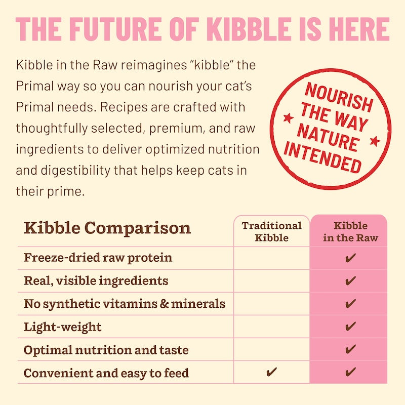 Kibble in the Raw Cat Food - Beef Recipe