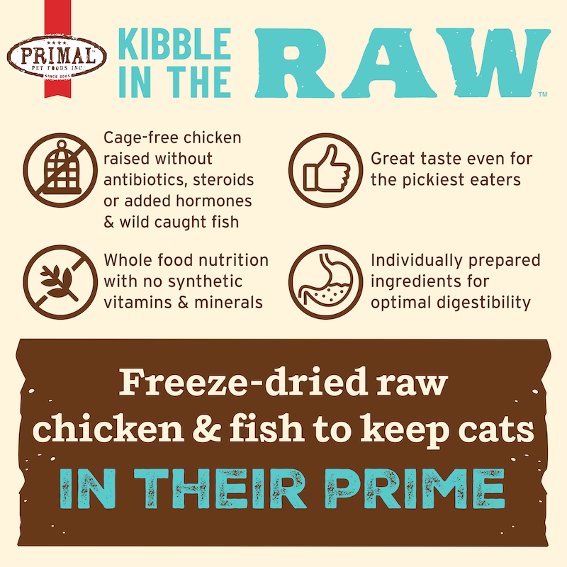 Kibble in the Raw Cat Food - Chicken & Fish Recipe