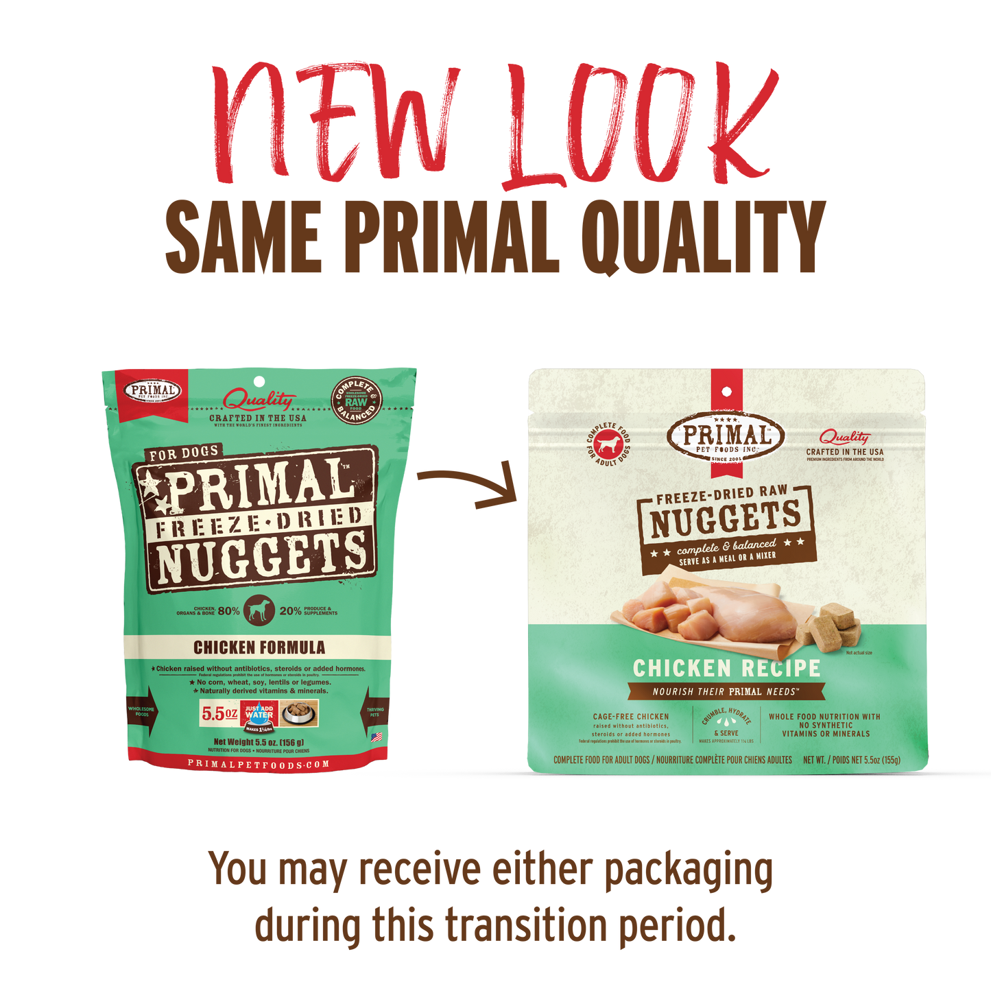 Freeze-Dried Raw Nuggets Dog Food - Chicken Recipe