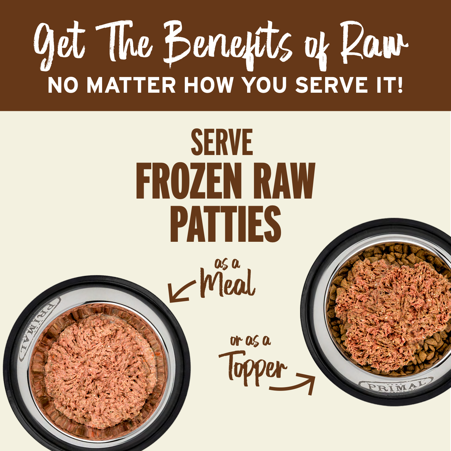 Frozen Raw Patties Dog Food - Pork Recipe