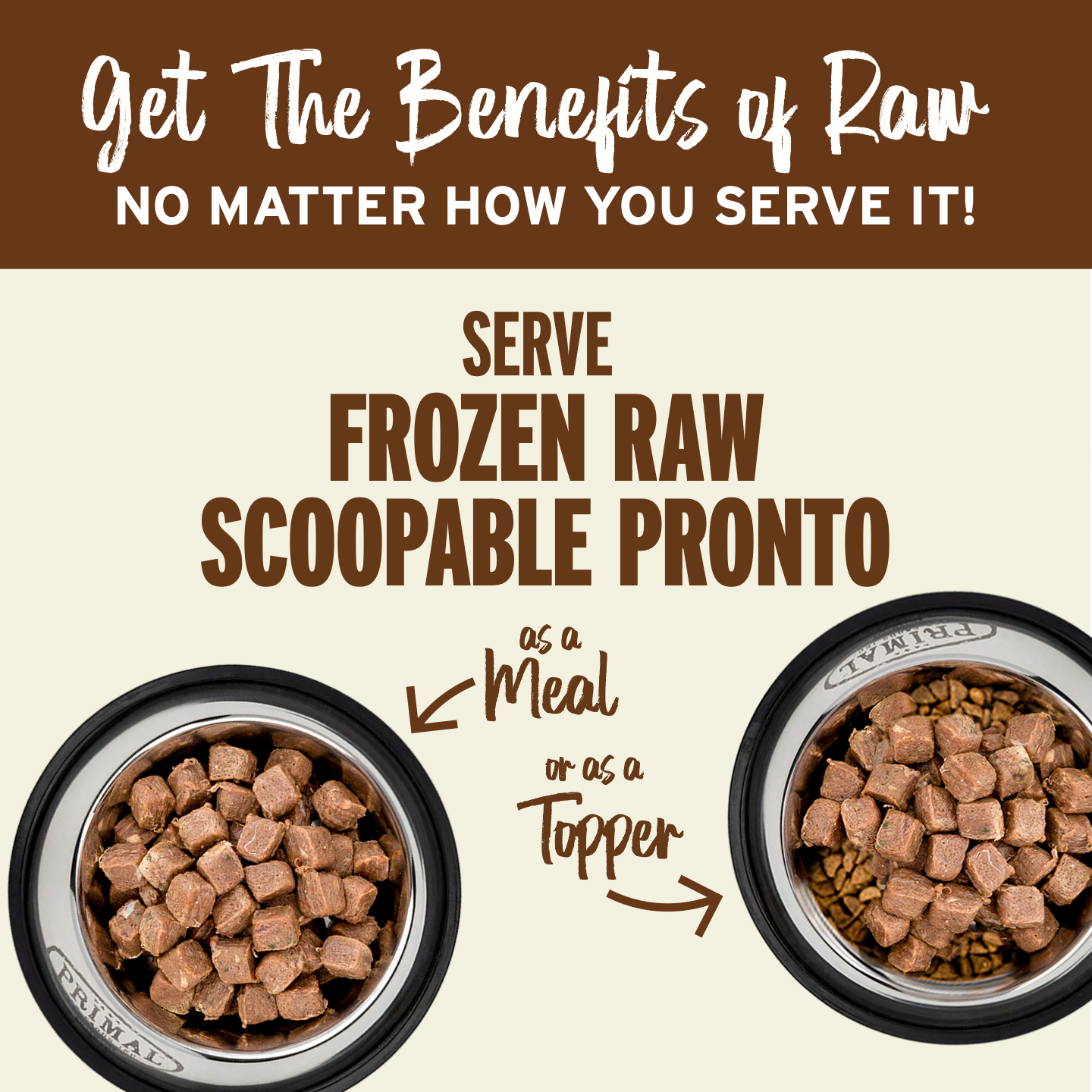 Frozen Raw Scoopable Pronto Dog Food - Beef Recipe
