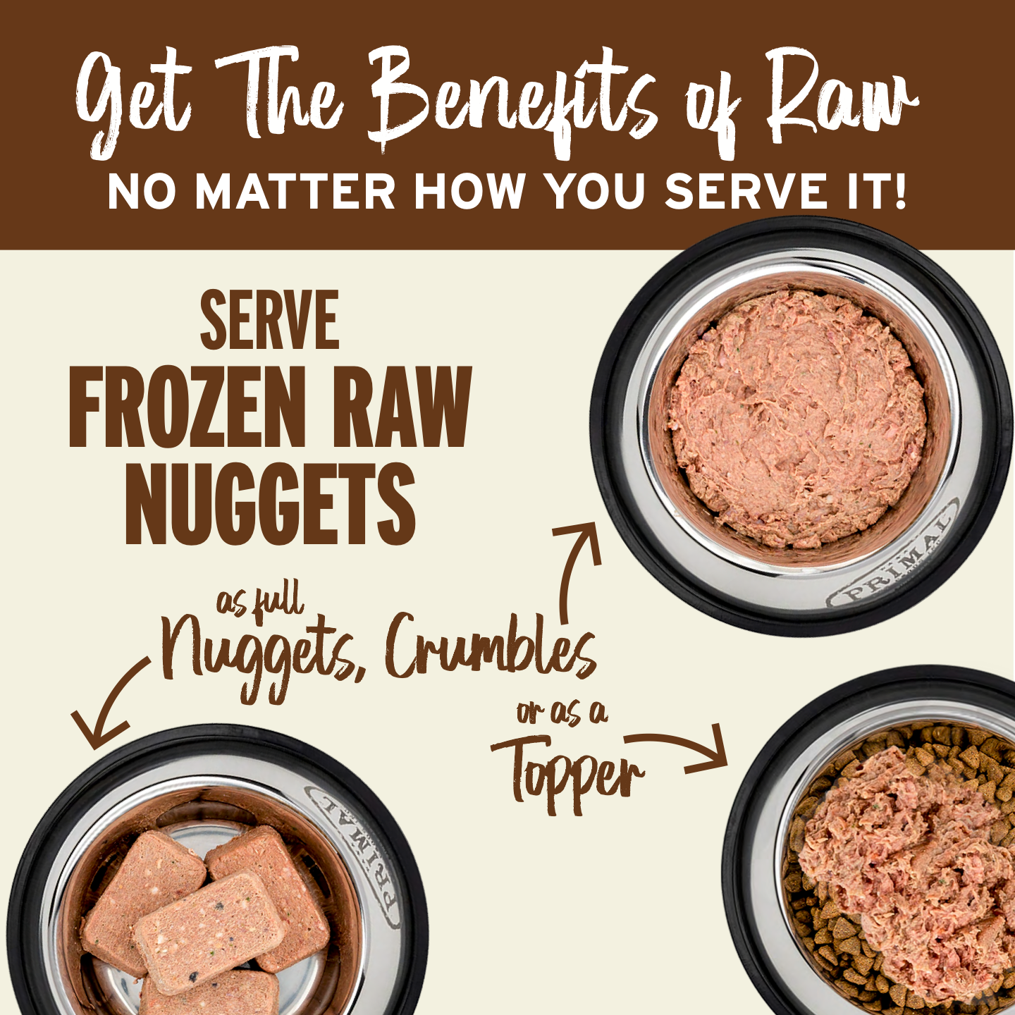 Frozen Raw Nuggets Cat Food - Beef & Salmon Recipe
