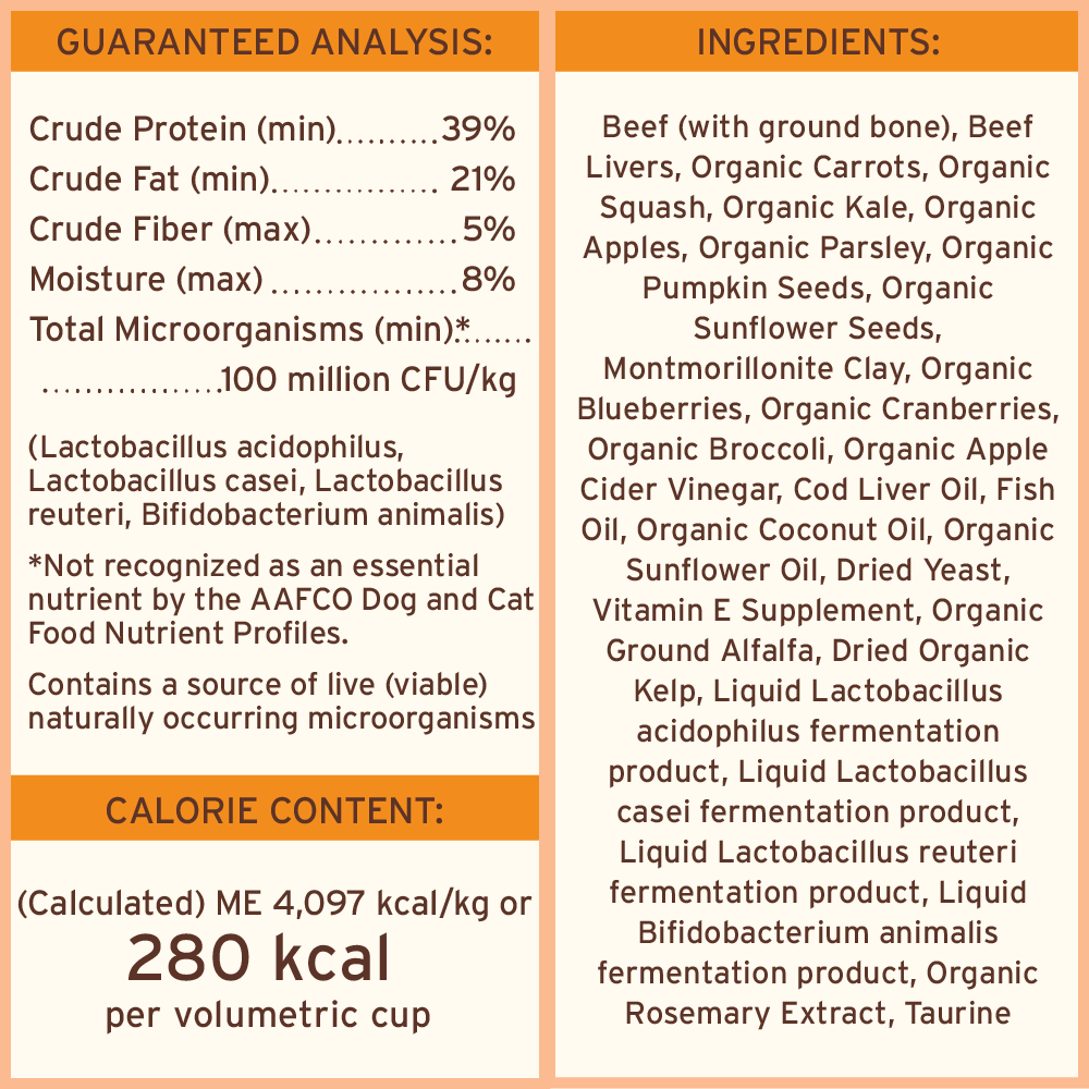 Freeze-Dried Raw Scoopable Pronto Dog Food - Beef Recipe