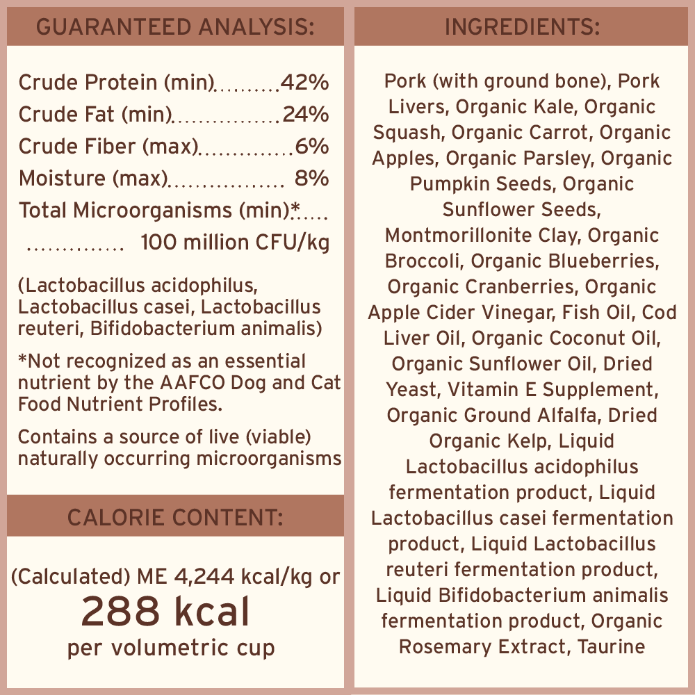 Freeze-Dried Raw Scoopable Pronto Dog Food - Pork Recipe