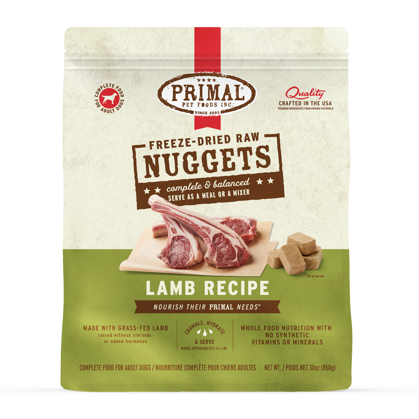 Freeze-Dried Raw Nuggets Dog Food - Lamb Recipe