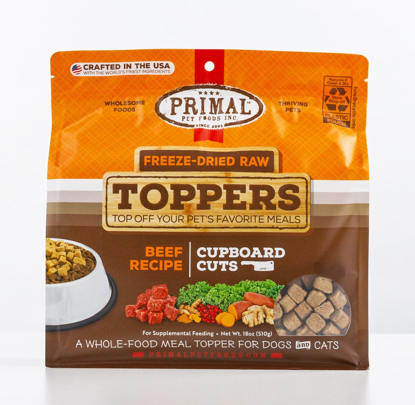 Cupboard Cuts Freeze-Dried Raw Toppers for Cat & Dog - Beef Recipe
