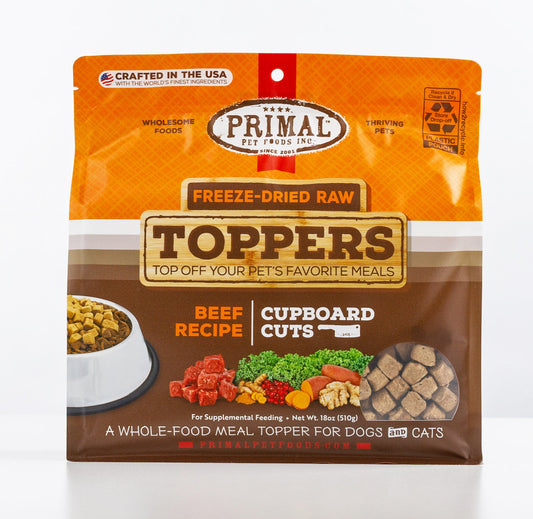 Cupboard Cuts Freeze-Dried Raw Toppers for Cat & Dog - Beef Recipe