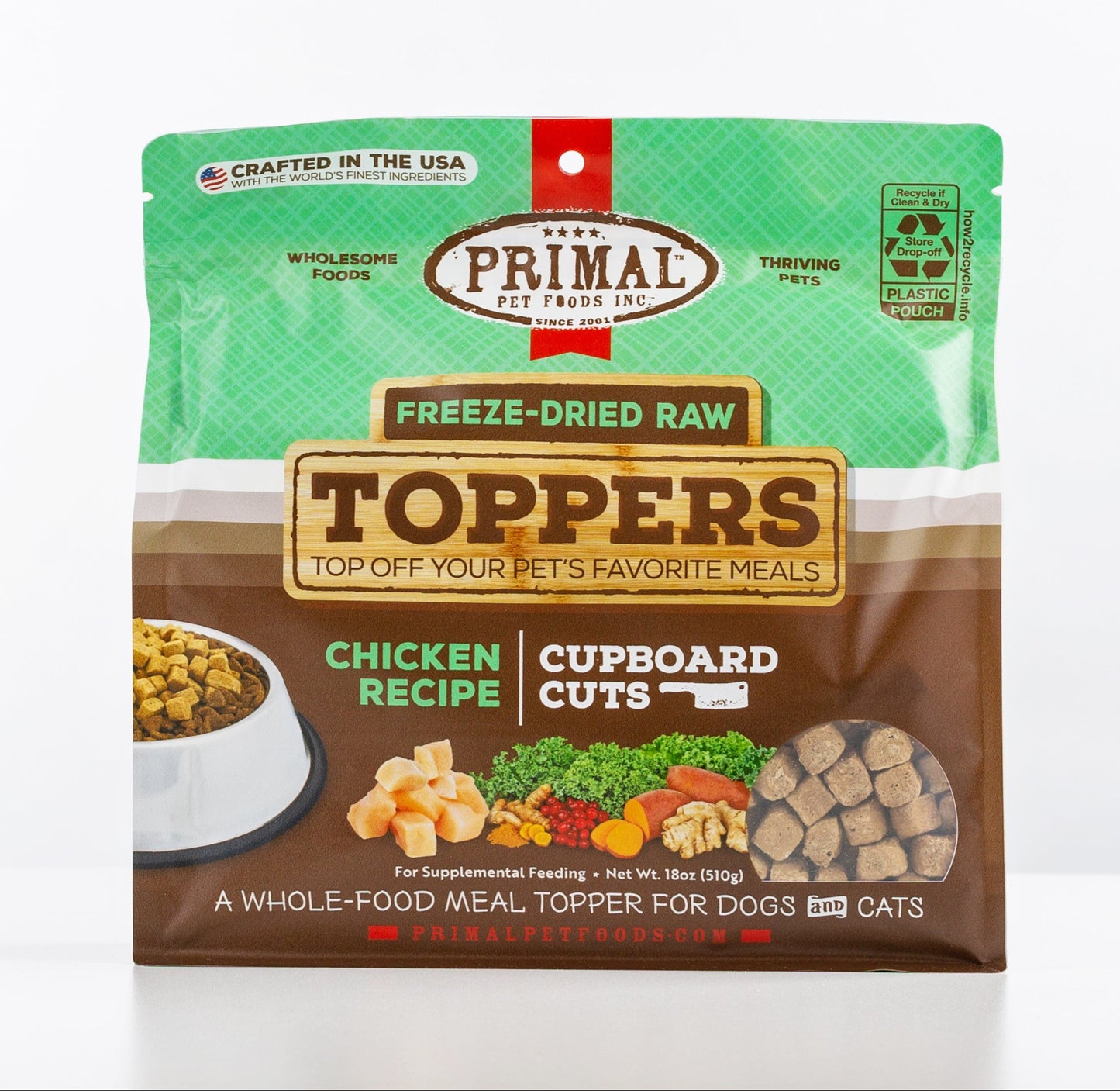 Cupboard Cuts Freeze-Dried Raw Toppers for Cat & Dog - Chicken Recipe