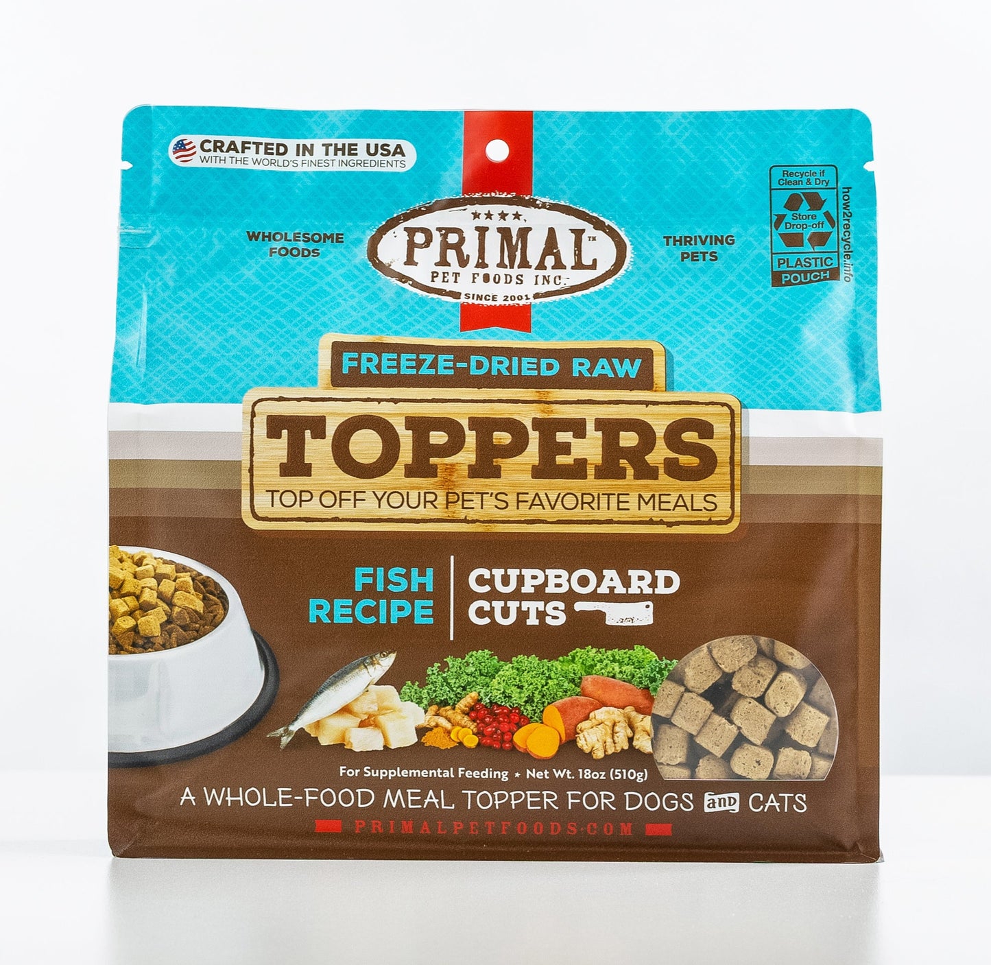 Cupboard Cuts Freeze-Dried Raw Toppers for Cat & Dog - Fish Recipe