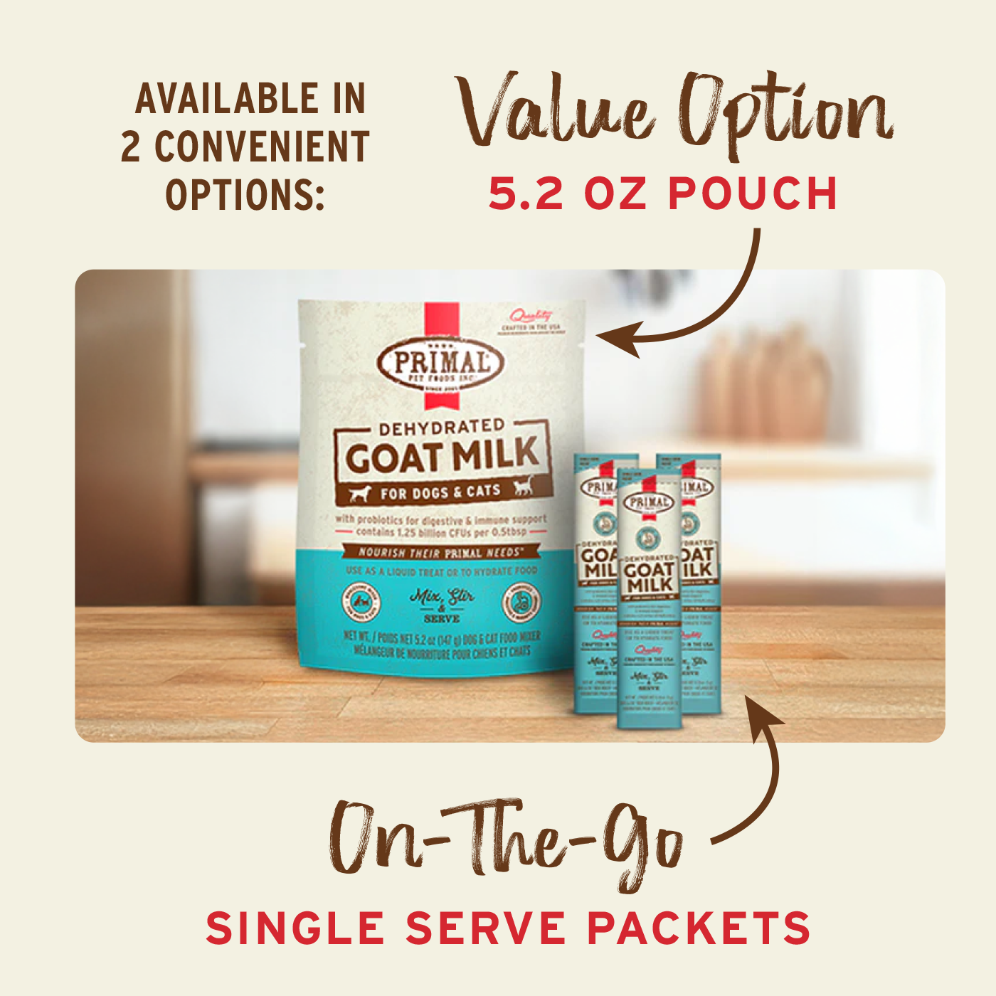 Dehydrated Goat Milk for Dogs and Cats - Sticks