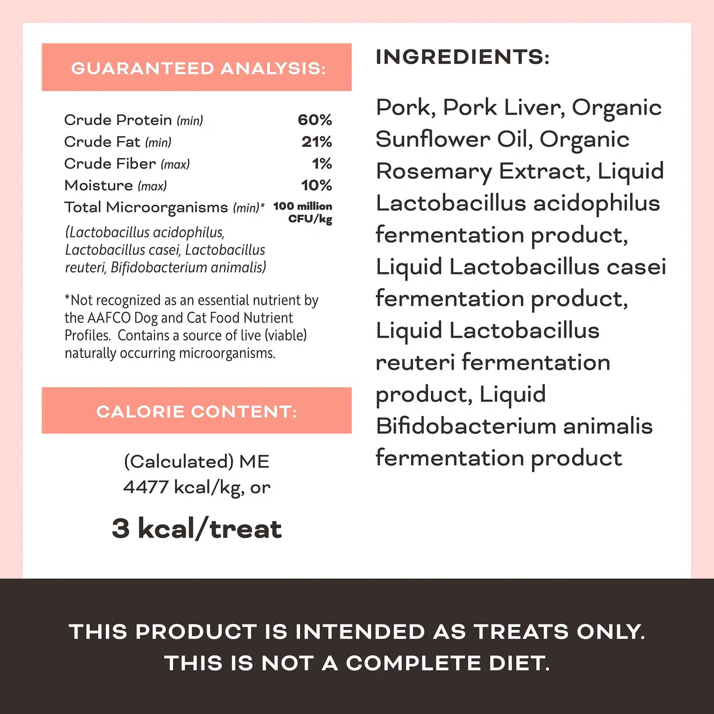 Liver Laugh Love Freeze-Dried Treats for Cats - Pork Liver Recipe