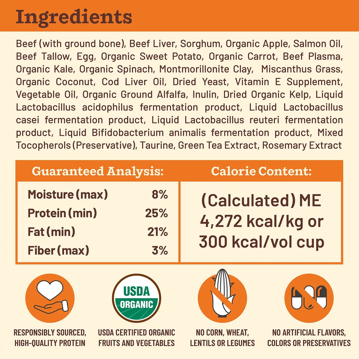 Kibble in the Raw Dog Food - Beef Recipe