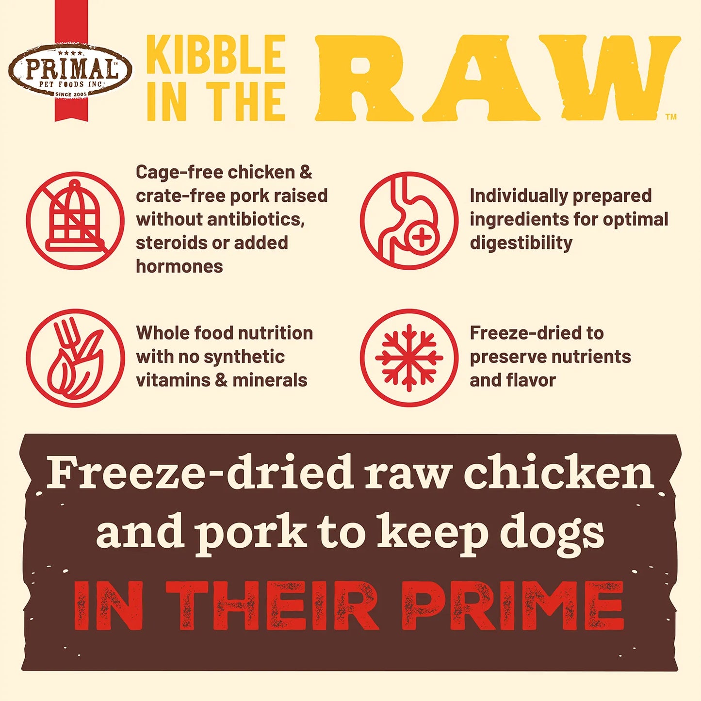 Kibble in the Raw Dog Food - Puppy Recipe