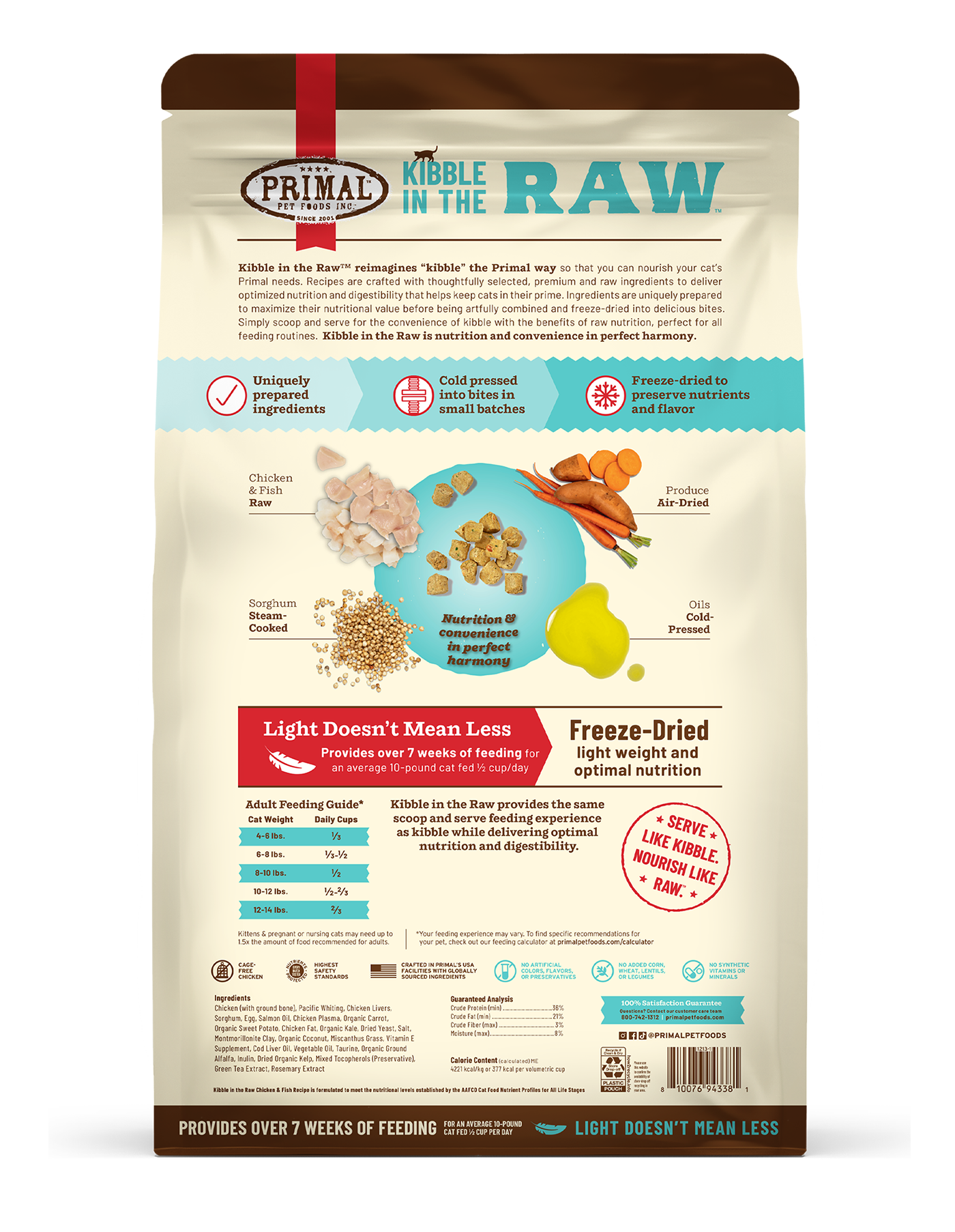 Kibble in the Raw Cat Food - Chicken & Fish Recipe