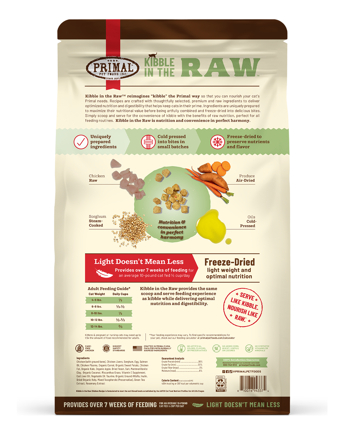 Kibble in the Raw Cat Food - Chicken Recipe