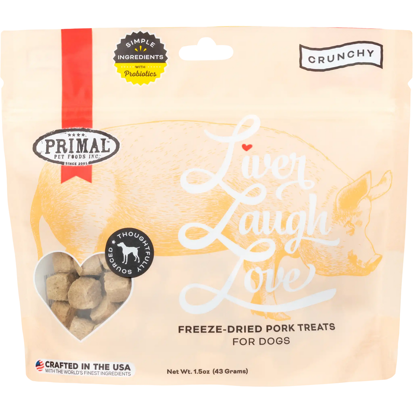 Liver Laugh Love Freeze-Dried Treats for Dogs - Pork Liver Recipe