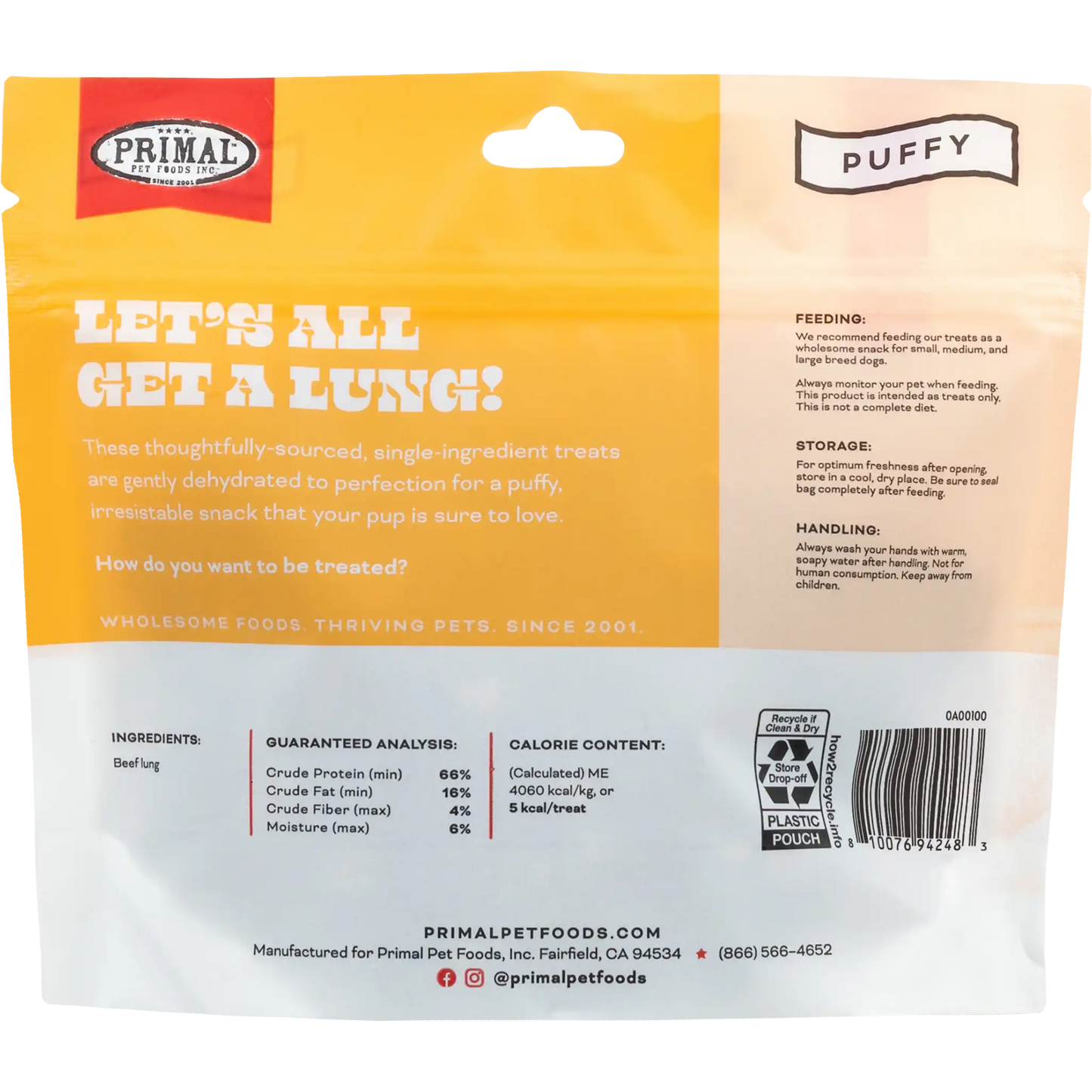 Let’s All Get a Lung Dehydrated Dog Treats - Beef Recipe