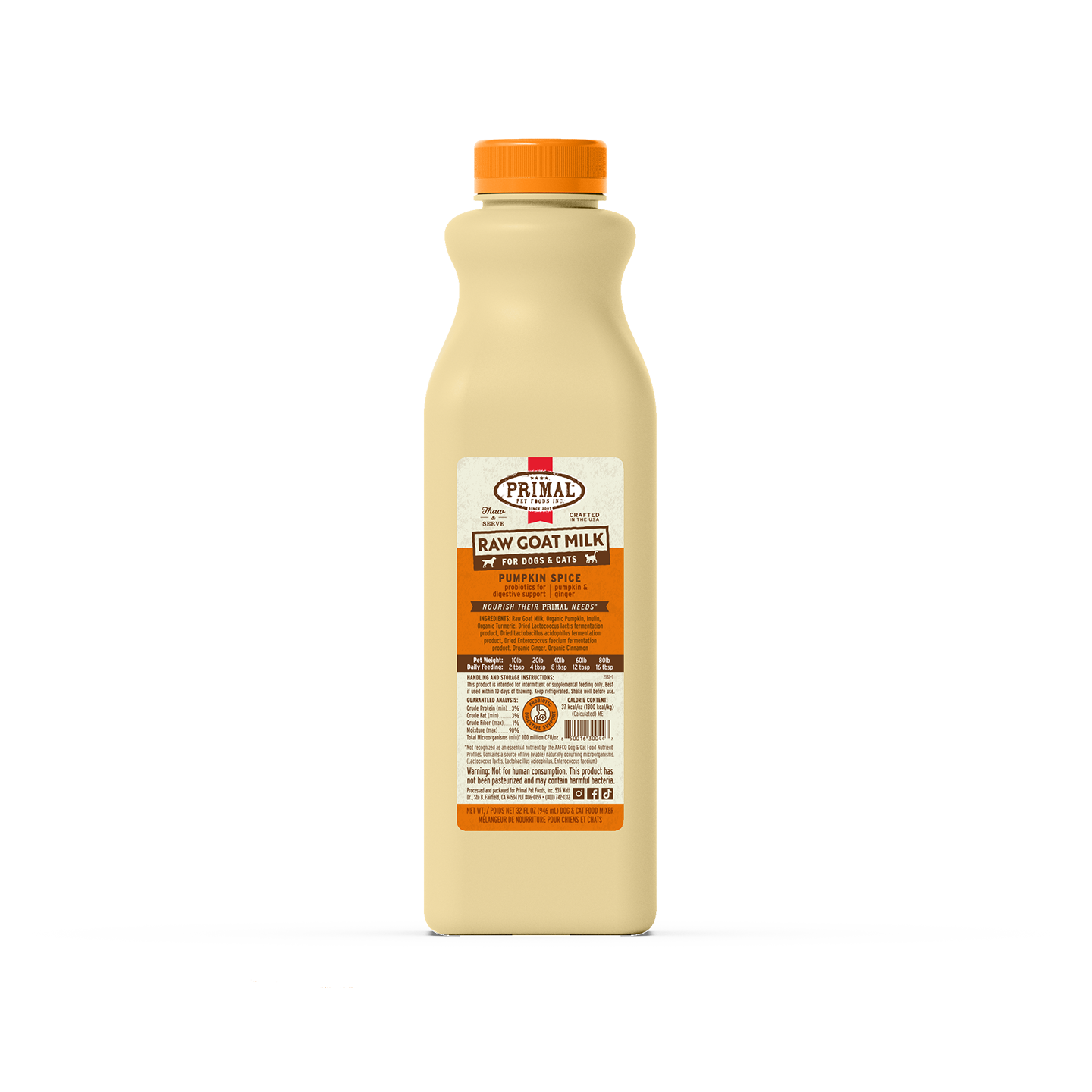 Raw Goat Milk for Cats & Dogs - Pumpkin Spice Recipe