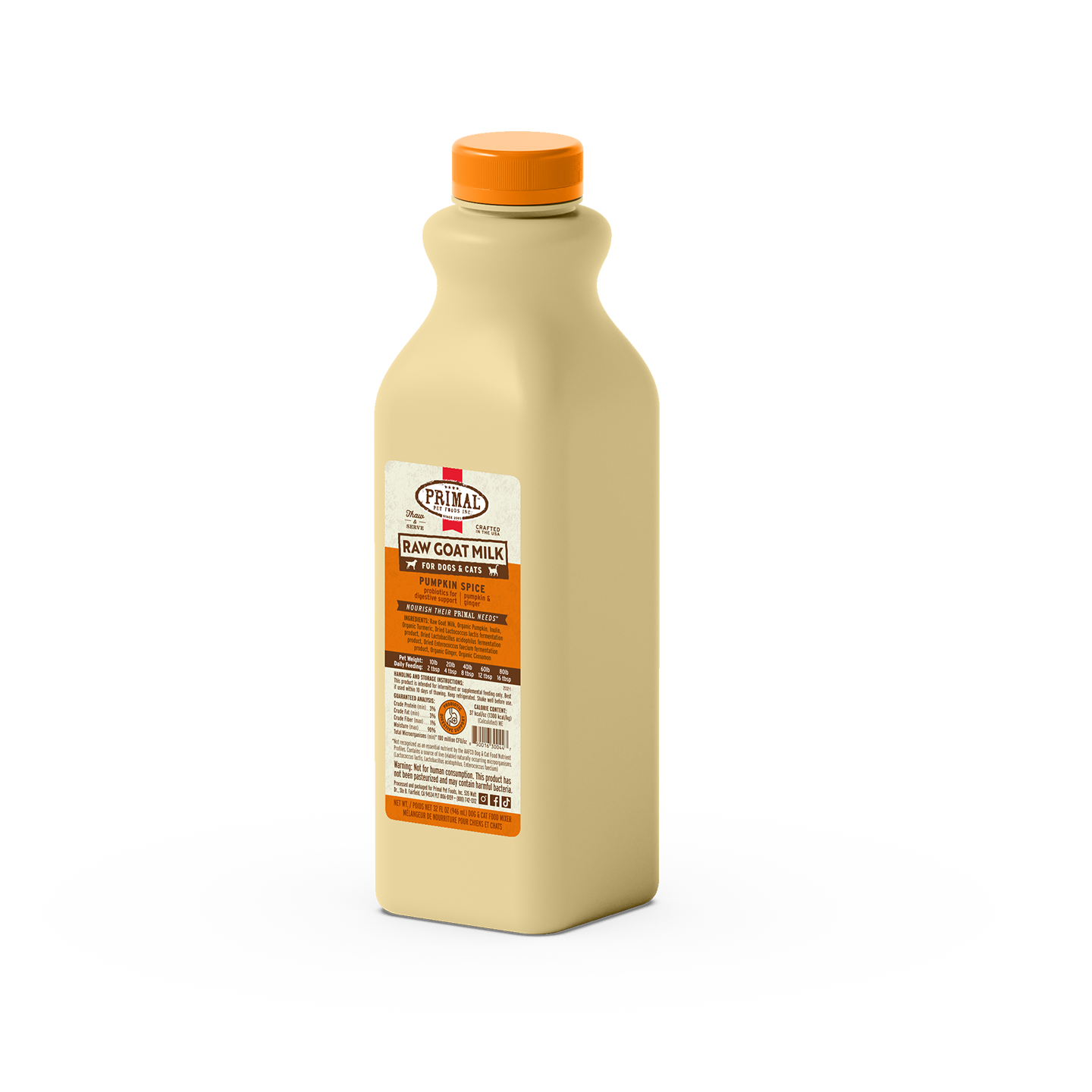 Raw Goat Milk for Cats & Dogs - Pumpkin Spice Recipe