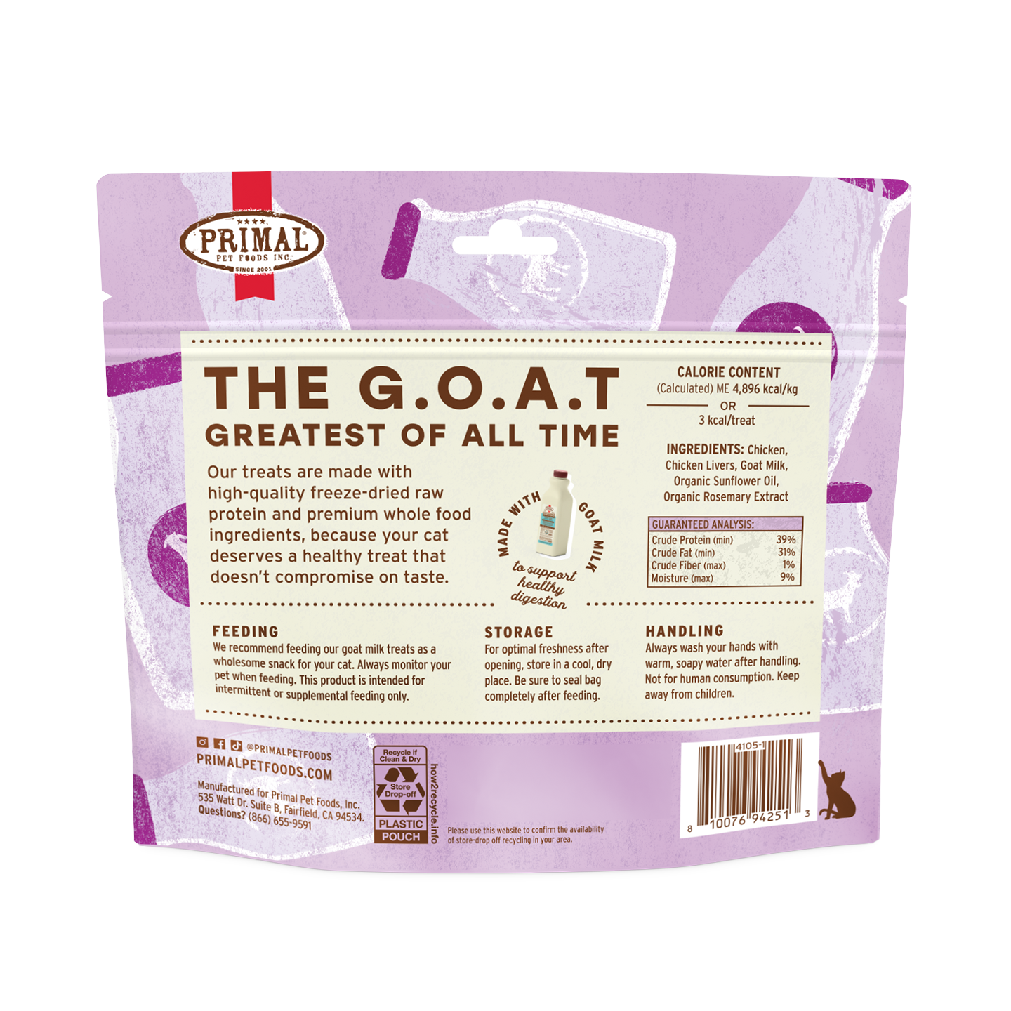 Freeze-Dried Raw Cat Treats - The G.O.A.T.
