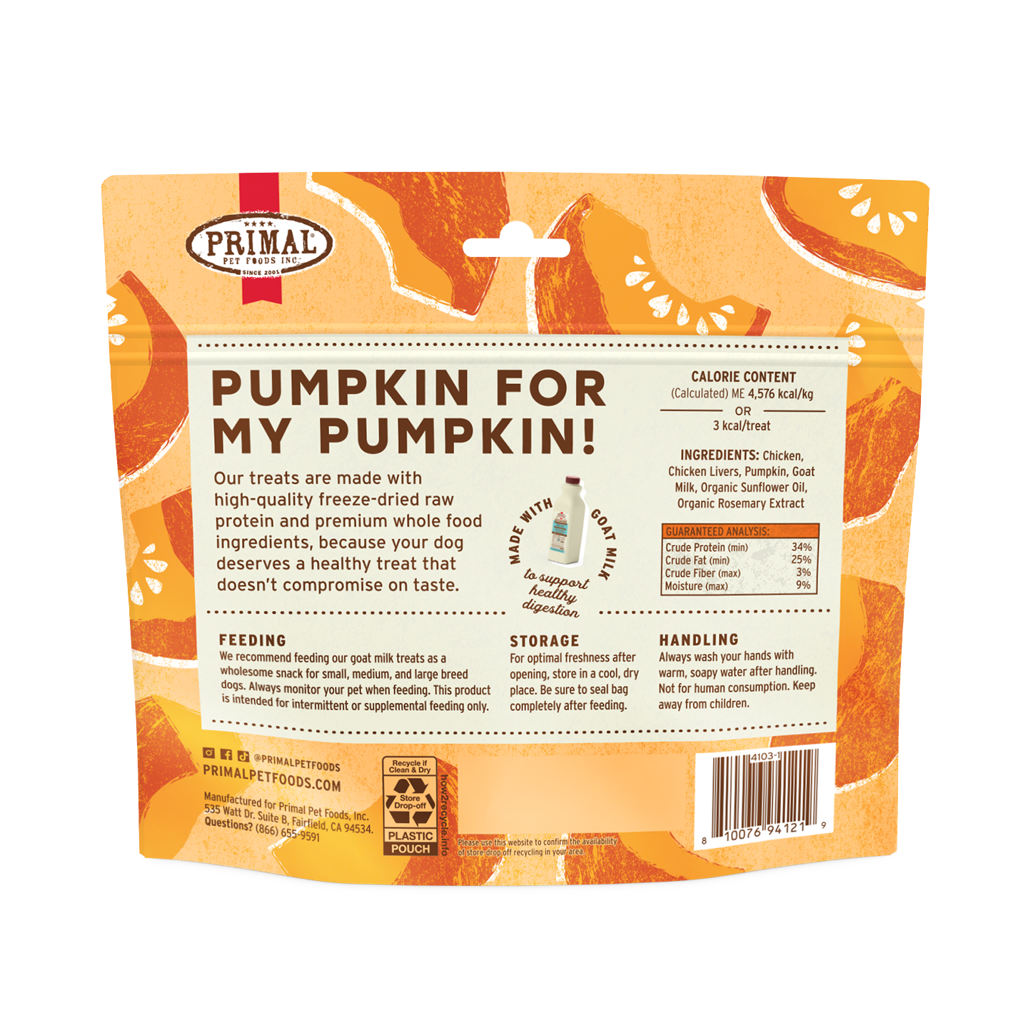 Freeze-Dried Raw Dog Treats - Pumpkin for My Pumpkin