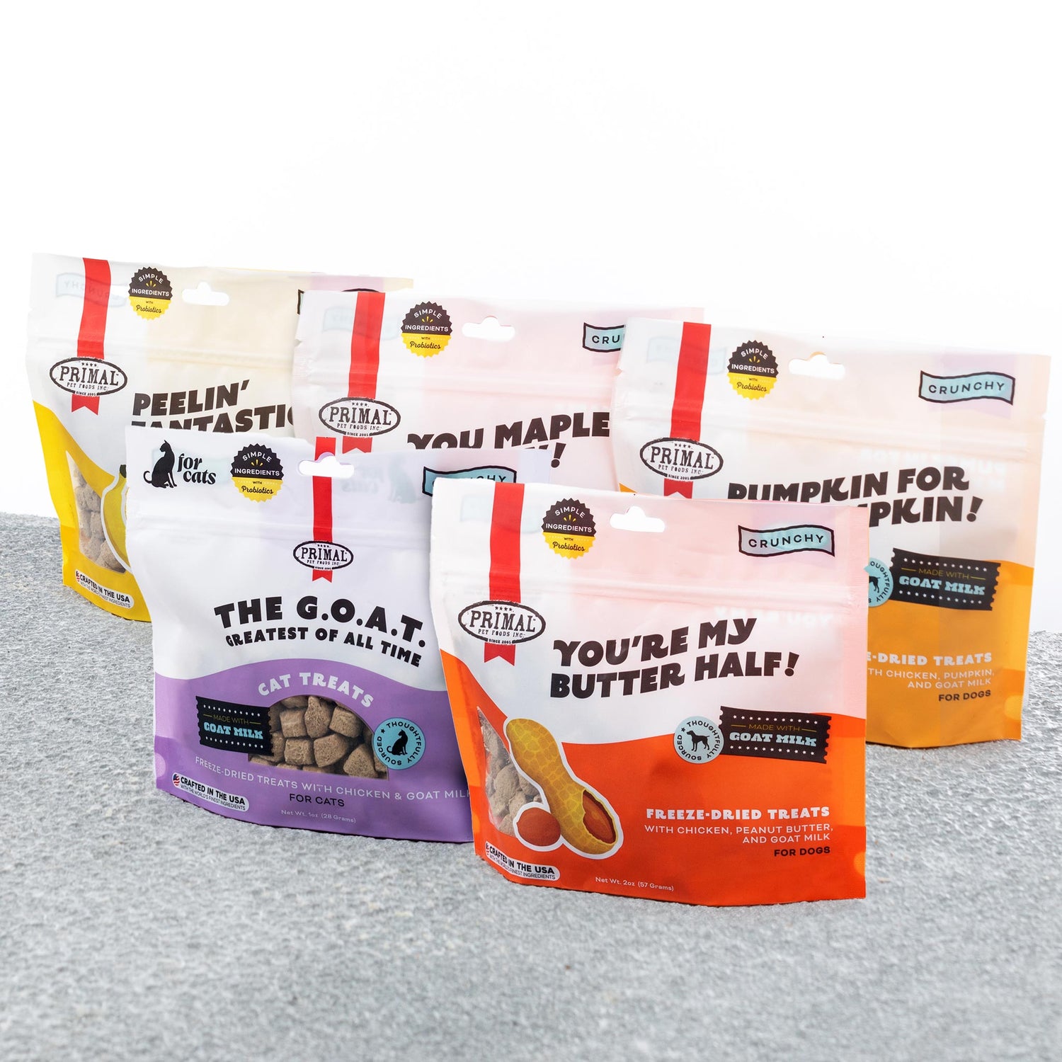Freeze-dried treats with goat milk