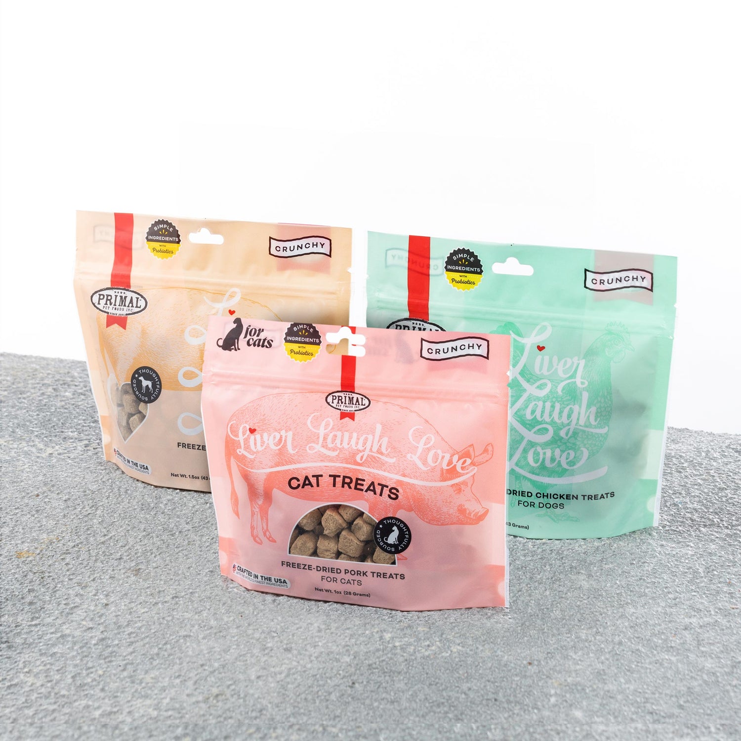 Freeze-dried treats with liver