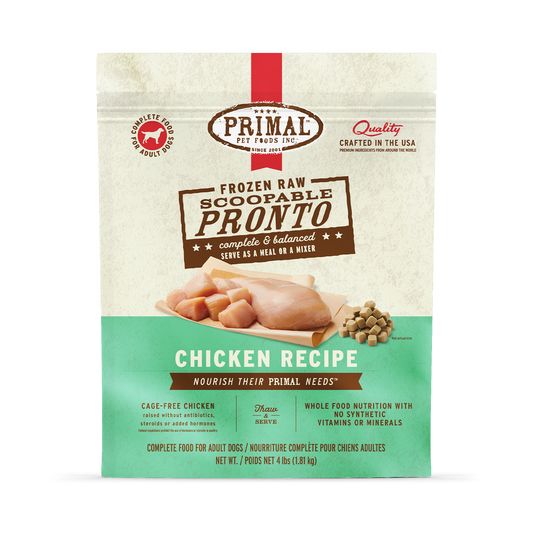 Frozen Raw Scoopable Pronto Dog Food - Chicken Recipe