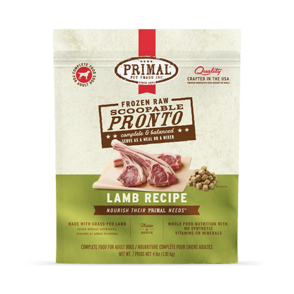 Frozen Raw Scoopable Pronto Dog Food - Lamb Recipe