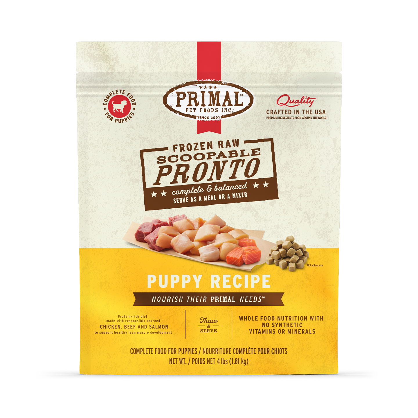 Frozen Raw Scoopable Pronto Dog Food - Puppy Recipe