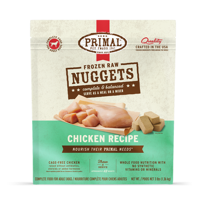 Frozen Raw Nuggets Dog Food - Chicken Recipe