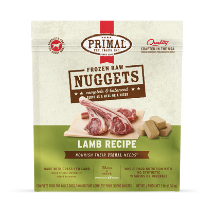 Frozen Raw Nuggets Dog Food - Lamb Recipe