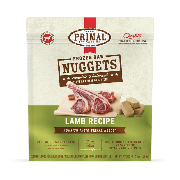 Frozen Raw Nuggets Dog Food — Lamb Recipe