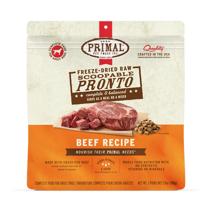 Freeze-Dried Raw Scoopable Pronto Dog Food - Beef Recipe