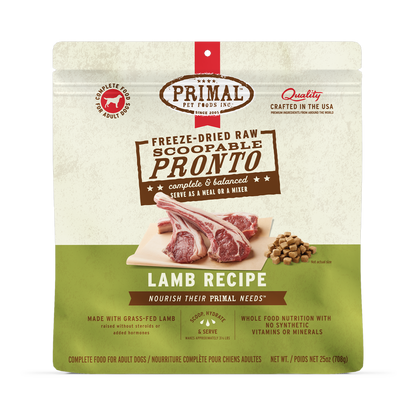 Freeze-Dried Raw Scoopable Pronto Dog Food - Lamb Recipe