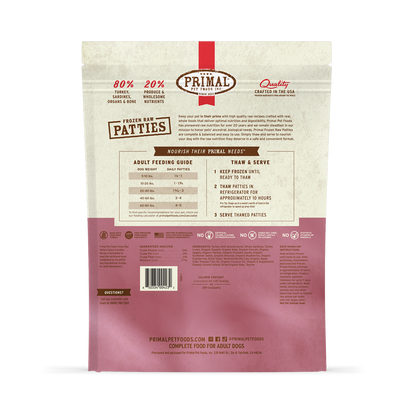 Frozen Raw Patties Dog Food - Turkey & Sardine Recipe