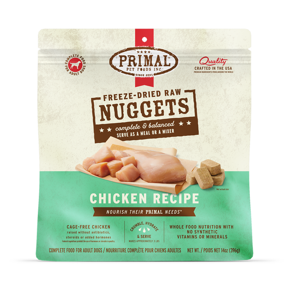 Freeze-Dried Raw Nuggets Dog Food — Chicken Recipe