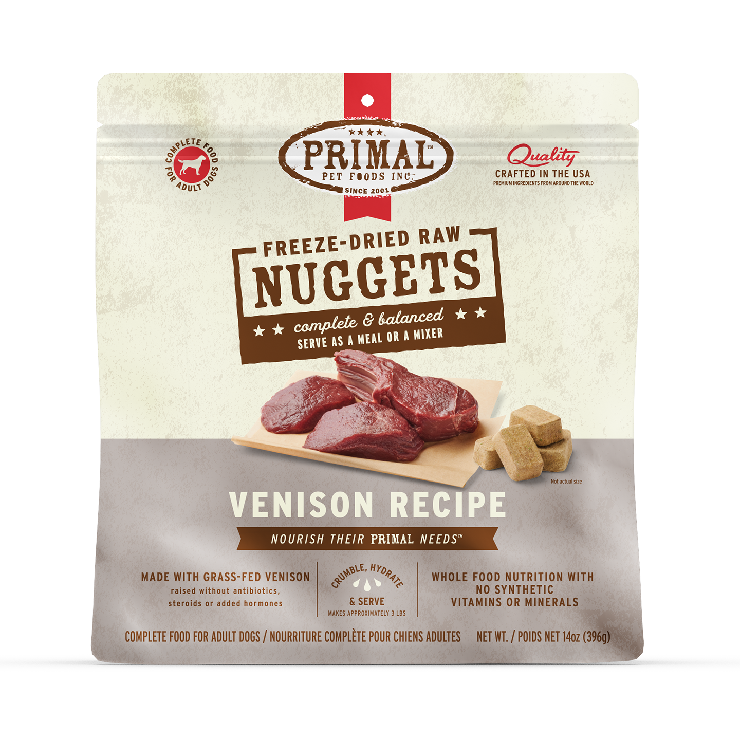 Freeze-Dried Raw Nuggets Dog Food - Venison Recipe