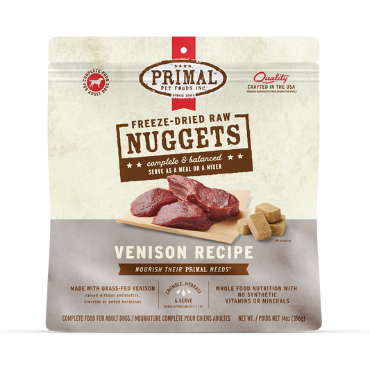 Freeze-Dried Raw Nuggets Dog Food - Venison Recipe