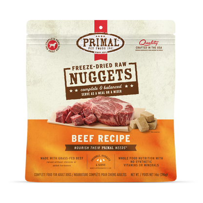 Freeze-Dried Raw Nuggets Dog Food - Beef Recipe