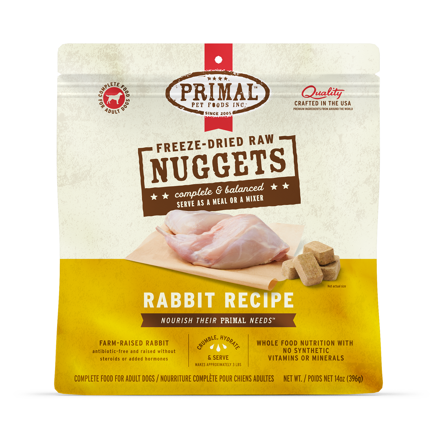 Freeze-Dried Raw Nuggets Dog Food - Rabbit Recipe