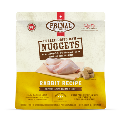 Freeze-Dried Raw Nuggets Dog Food - Rabbit Recipe