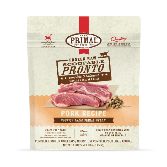 Frozen Raw Scoopable Pronto Cat Food - Pork Recipe
